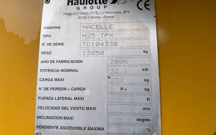 HAULOTTE H25 TPX – 4WD  TD104338