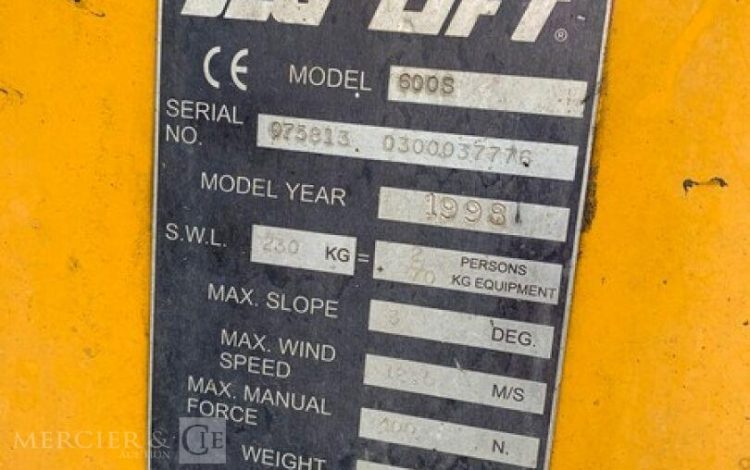 JLG 600S  TD20B978