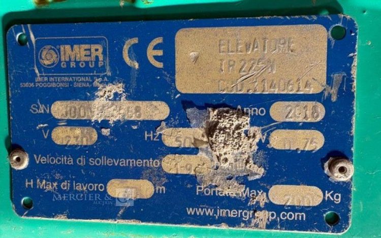 IMER ELEVATOR TR225N  TRE010254