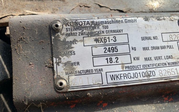 KUBOTA KX61-3  PEL747042