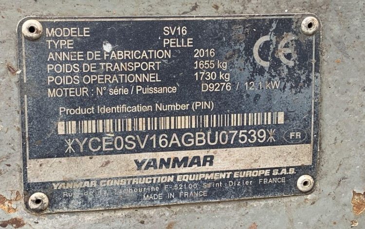 YANMAR SV16  LX1131