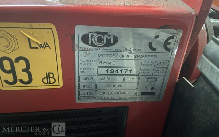 RCM BALAYEUSE – R MILLE E – 7KW -AN 2021 -526 HEURES ROUGE 194.171