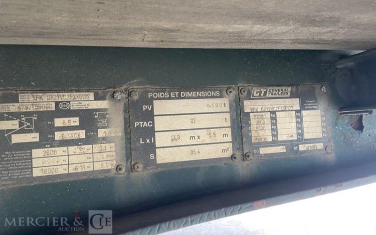 GENERAL TRAILER SEMI REMORQUE FOURGON  BF-670-TK
