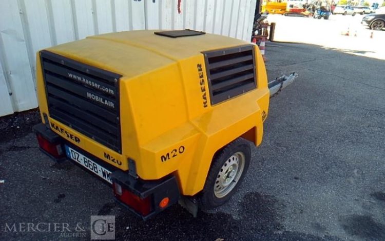 KAESER COMPRESSEUR D AIR M20 – 2000L – 7BARS – 891H – 1 ESSIEU – PTAC 570KG – AN2016  DZ-868-WK