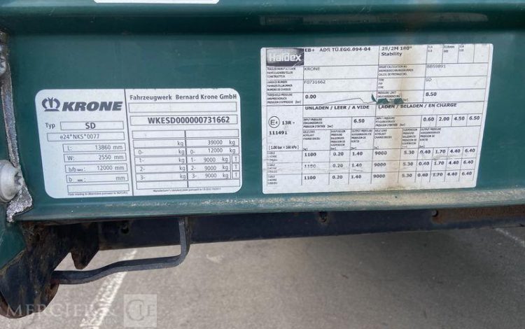 KRONE SEMI REMORQUE  EF-672-AV