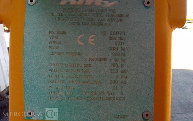 NIFTY NACELLE AUTOMOTRICE ARTICULEE  HR12NDE – 12M – 766H – AN2011  ELE10137
