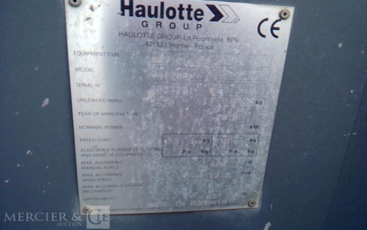 HAULOTTE NACELLE AUTOMOTRICE ARTICULEE HA120PX – 12M – 3847H – AN2018  ELE10228