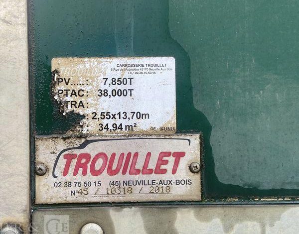TROUILLET SEMI REMORQUE FOURGON  FA-347-SG