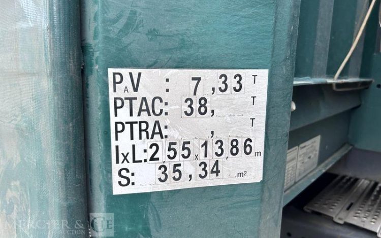 KRONE SREM PLSC 3 ESSIEUX 38T HAYON VERT FE-414-VZ
