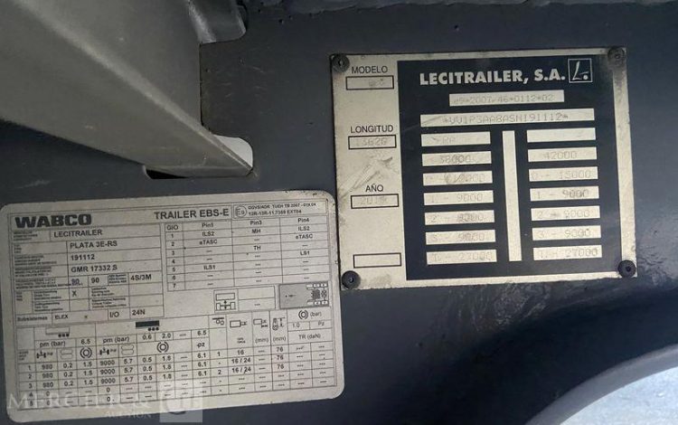 LECITRAIL SEMI REMORQUE  FL-344-ZA