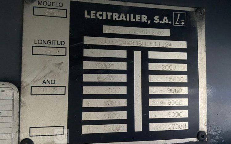 LECITRAIL SEMI REMORQUE  FL-344-ZA