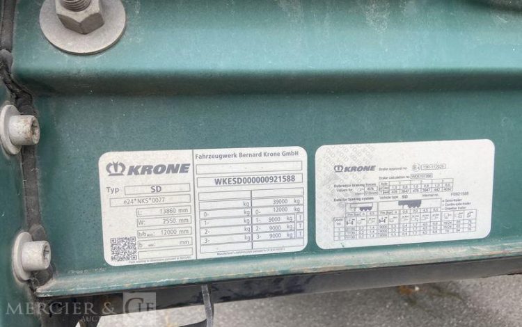 KRONE SEMI REMORQUE  FP-697-MT