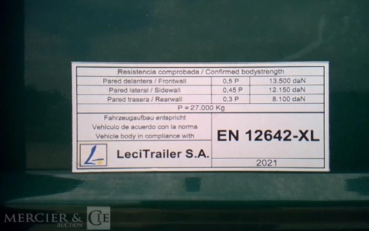 LECITRAILER SEMI REMORQUE BACHE 3 ESSIEUX PTAC 38T  GC-721-YJ