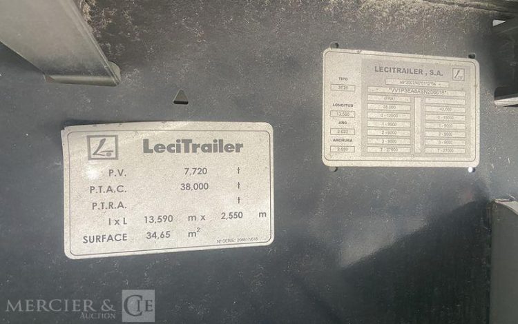 LECITRAIL SEMI REMORQUE FOURGON  GG-135-HH
