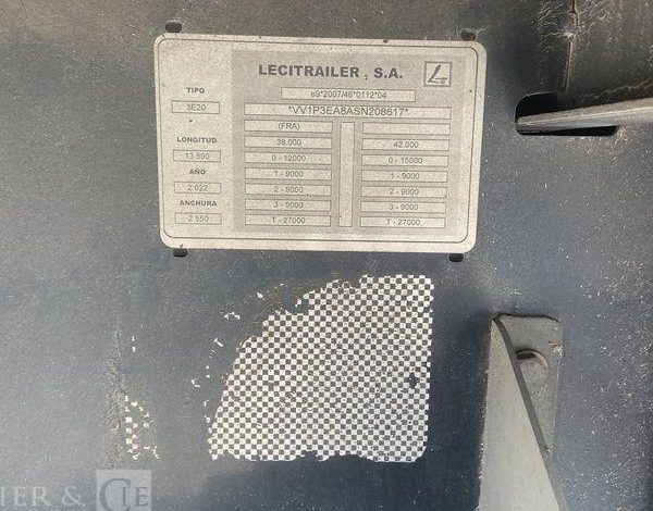 LECITRAILER SEMI REMORQUE FOURGON  GG-860-TF