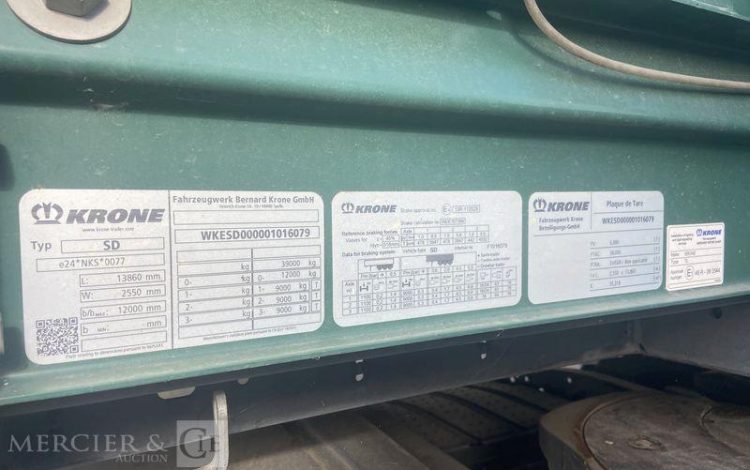 KRONE SEMI REMORQUE  GH-344-KD