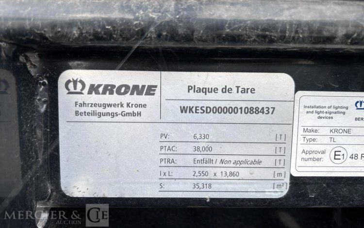 KRONE SREM PLSC 3 ESSIEUX 39T VERT GN-246-KX