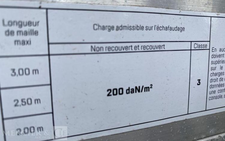 ECIM REMORQUE 1 ESSIEU – AVEC ECHAFAUDAGE COMABI R200 PROGRESS RECORD M368 – 88M2  GR-165-VX