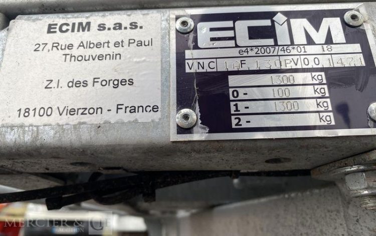 ECIM REMORQUE 1 ESSIEU – AVEC ECHAFAUDAGE COMABI R200 PROGRESS RECORD M368 – 88M2  GR-165-VX