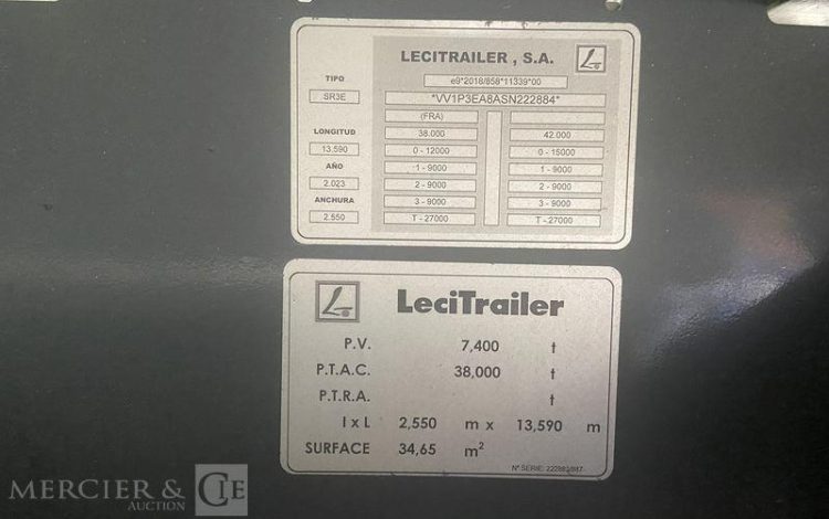 LECITRAILER SEMI REMORQUE FOURGON  GS-009-WD