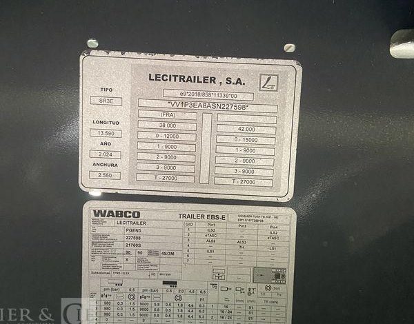 LECITRAIL SEMI REMORQUE FOURGON  GX-417-KB