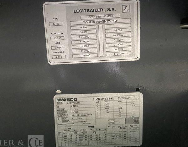 LECITRAIL SEMI REMORQUE FOURGON  GX-556-CZ