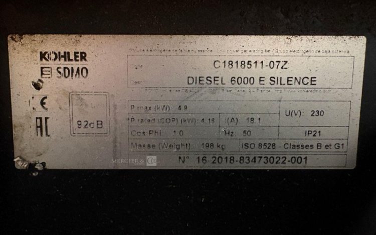 SDMO 6000E SILENCE  GRO010182