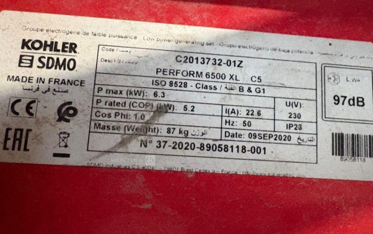 SDMO PERFORM 6500 XL  135MAM8