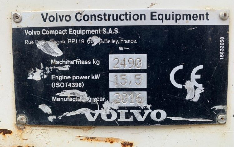 VOLVO ECR25D  250409