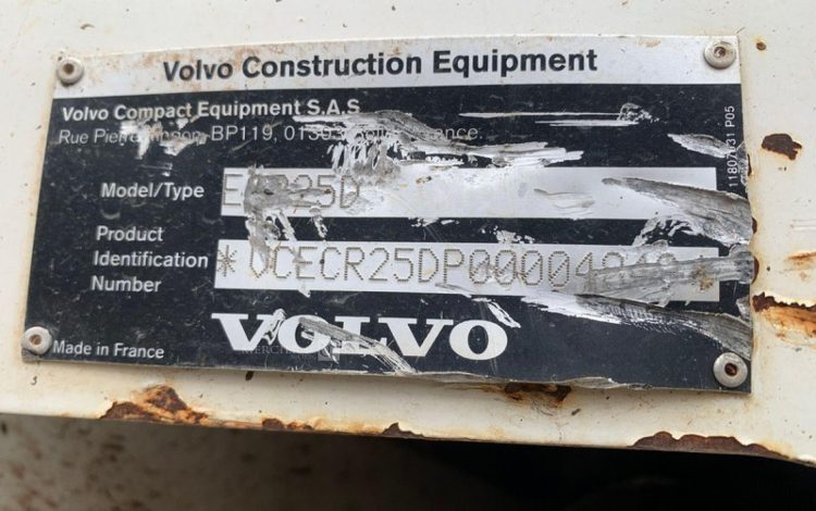 VOLVO ECR25D  250409
