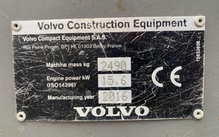 VOLVO ECR25D  237314