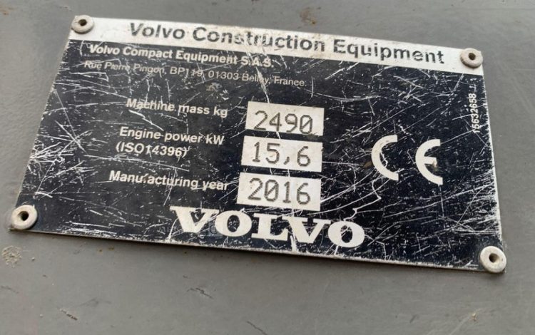 VOLVO ECR25D  237314