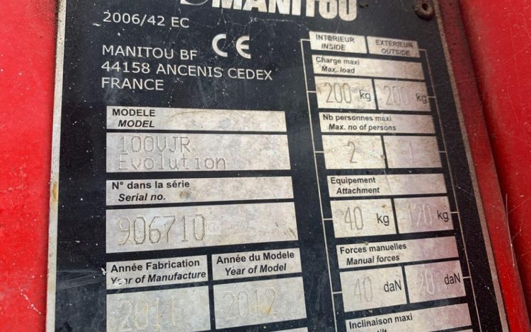 MANITOU 100VJR EVOLUTION  L515D022
