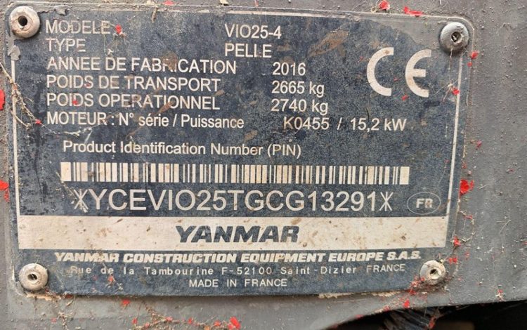 YANMAR VIO25-4  242565