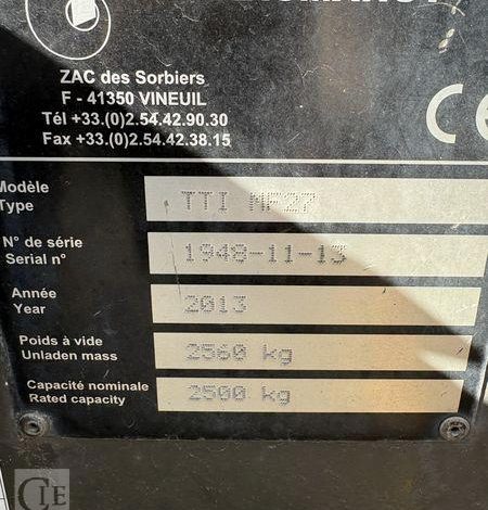 TRANSMANUT CHARIOT EMBARQUE TTIMF 27 -AN 2013 – PAS DE CLE – PAS D&rsquo;HEURES  481113