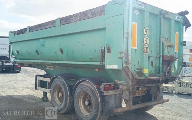 ROBUSTE KAISER SEMI REMORQUE BENNE BASCULANTE – 2 ESSIEUX –  PTAC : 33 TONNES – ANNEE 2004  568BKN59