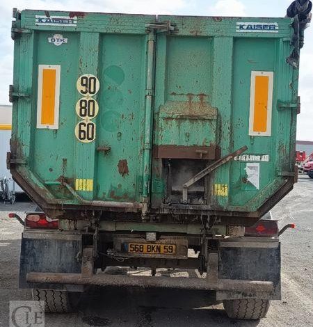 ROBUSTE KAISER SEMI REMORQUE BENNE BASCULANTE – 2 ESSIEUX –  PTAC : 33 TONNES – ANNEE 2004  568BKN59