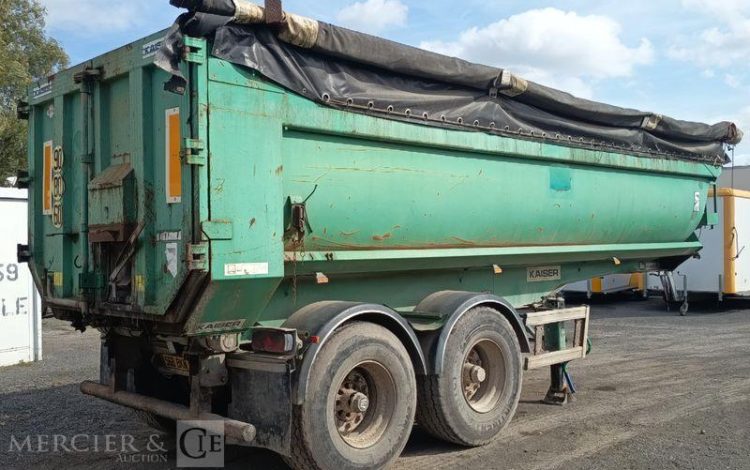 ROBUSTE KAISER SEMI REMORQUE BENNE BASCULANTE – 2 ESSIEUX –  PTAC : 33 TONNES – ANNEE 2004  568BKN59