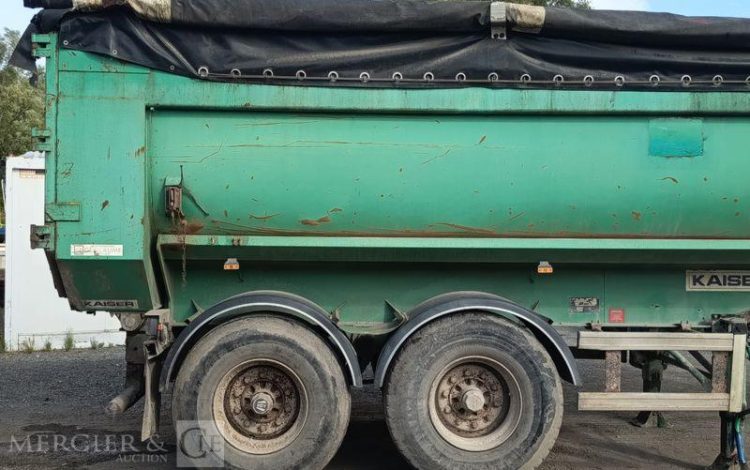 ROBUSTE KAISER SEMI REMORQUE BENNE BASCULANTE – 2 ESSIEUX –  PTAC : 33 TONNES – ANNEE 2004  568BKN59
