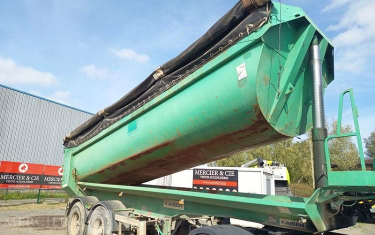 ROBUSTE KAISER SEMI REMORQUE BENNE BASCULANTE – 2 ESSIEUX –  PTAC : 33 TONNES – ANNEE 2004  568BKN59