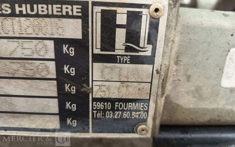 HUBIERE REMORQUE CITERNE 500L  CA-018-FE