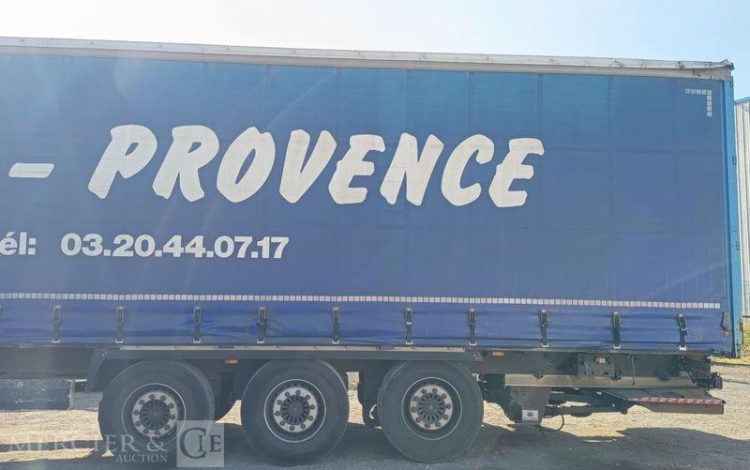 KRONE SEMI REMORQUE BACHEE 3 ESSIEUX PTAC : 38 TONNES – ANNEE 2012  CG-077-KW