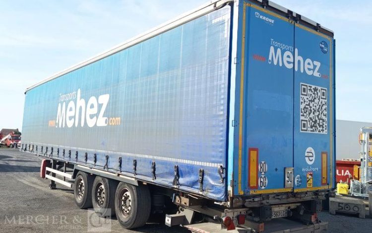 KRONE SEMI REMORQUE BACHEE 3 ESSIEUX – PTAC : 38 TONNES – ANNEE 2013  CS-563-LC