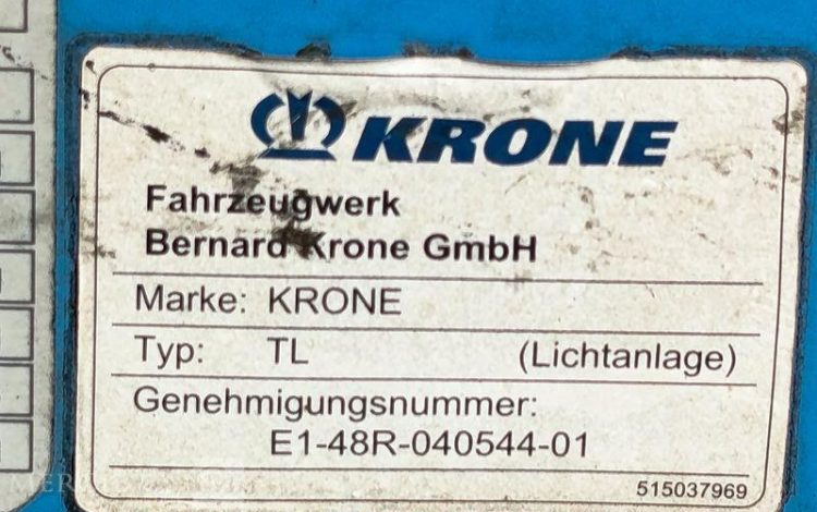 KRONE SEMI REMORQUE BACHEE 3 ESSIEUX – PTAC : 38 TONNES – ANNEE 2013  CS-563-LC