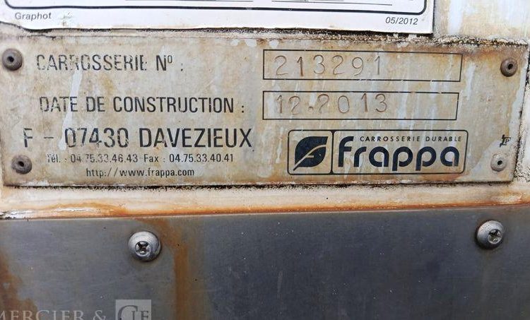 MERKER SEMI REMORQUE FRIGORIFIQUE EN DESIGNATION – PTAC : 38 TONNES – DIESEL –  DB-278-KT