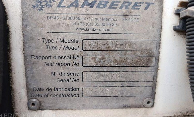 LAMBERET SEMI REMORQUE FIRGORIFIQUE EN DESIGNATION – PTAC : 38 TONNES – DIESEL  EA-441-NJ