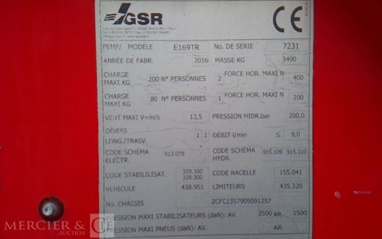 GSR AVEC NACELLE GSR 169TR 16M  EC-934-NF