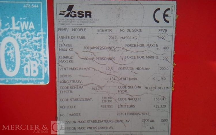 GSR 35S12 AVEC NACELLE GSR 169TR 16M  EL-603-PY