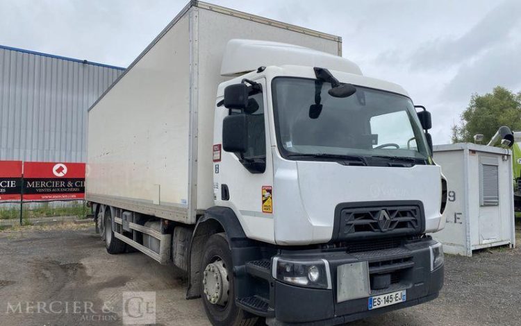 RENAULT D26 WIDE P6X2 320ch E6 FOURGON 26T HAYON BLANC ES-145-EJ