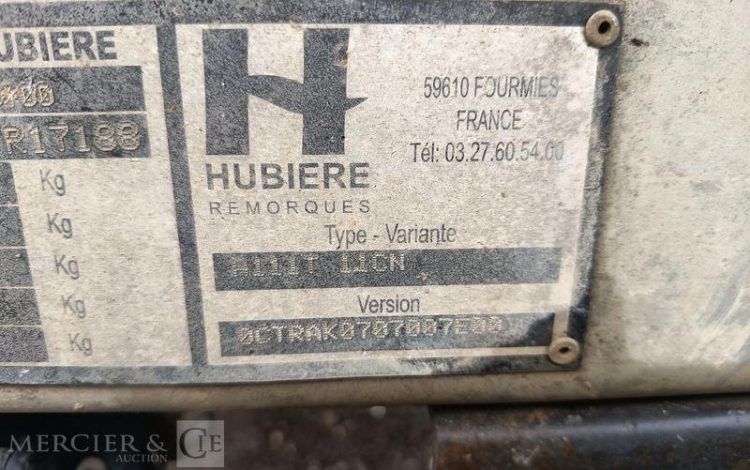 HUBIERE REMORQUE CITERNE 500L  ES-639-MZ